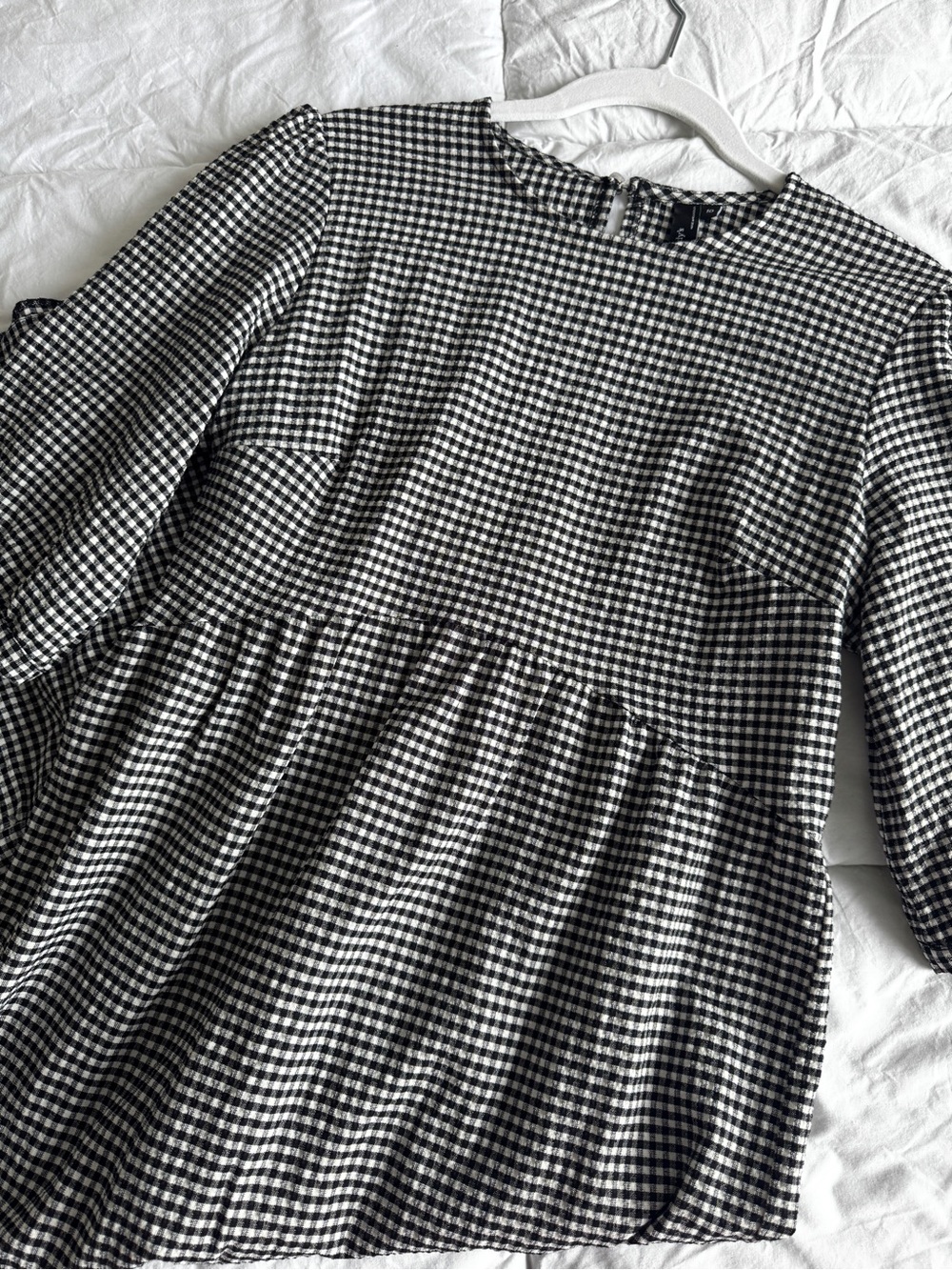 Nobody’s Child Black & White Maxi Gingham Dress